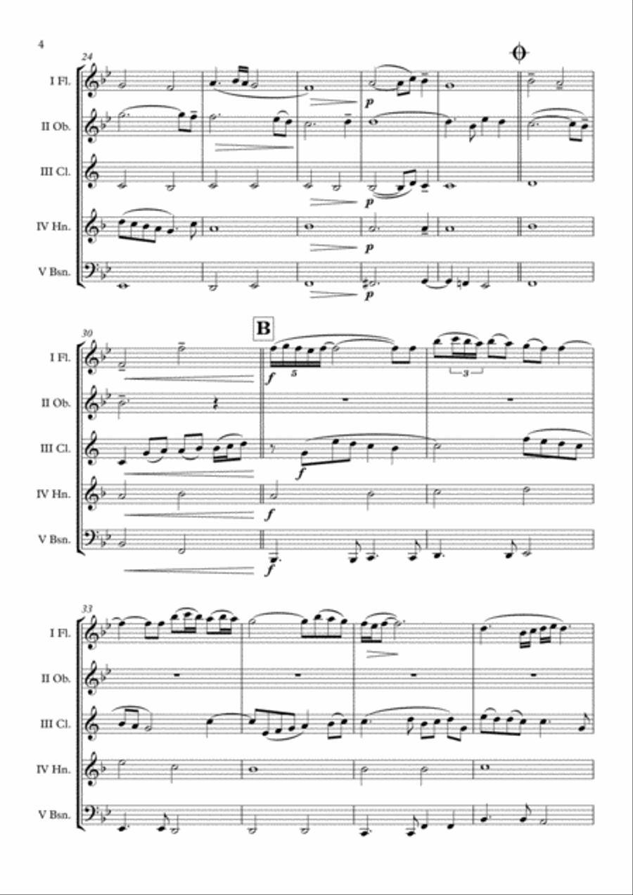 Nella Fantasia Woodwind Quintet scores gallery preview page 5