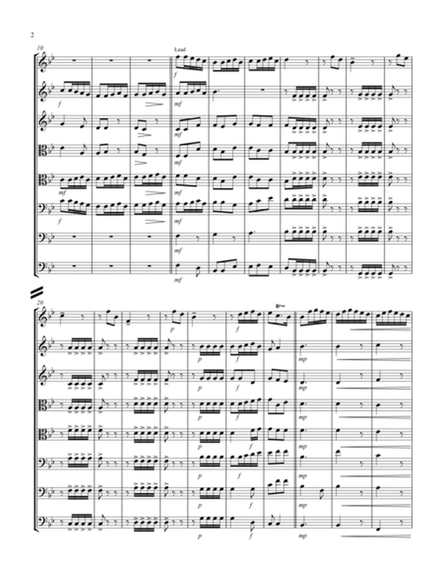 Allegro (from "Sonata for Trumpet") (Bb) (String Octet - 3 Violins, 2 Violas, 2 Cellos, 1 Bass) (Vio image number null