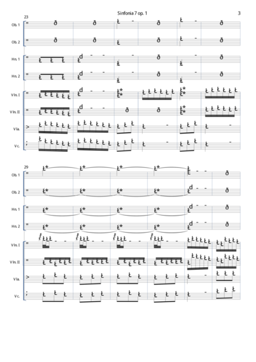 Karl Friedrich Abel - Sinfonia Op. 7 n. 1 - Terzo Movimento - Allegro Small Ensemble scores gallery preview page 4