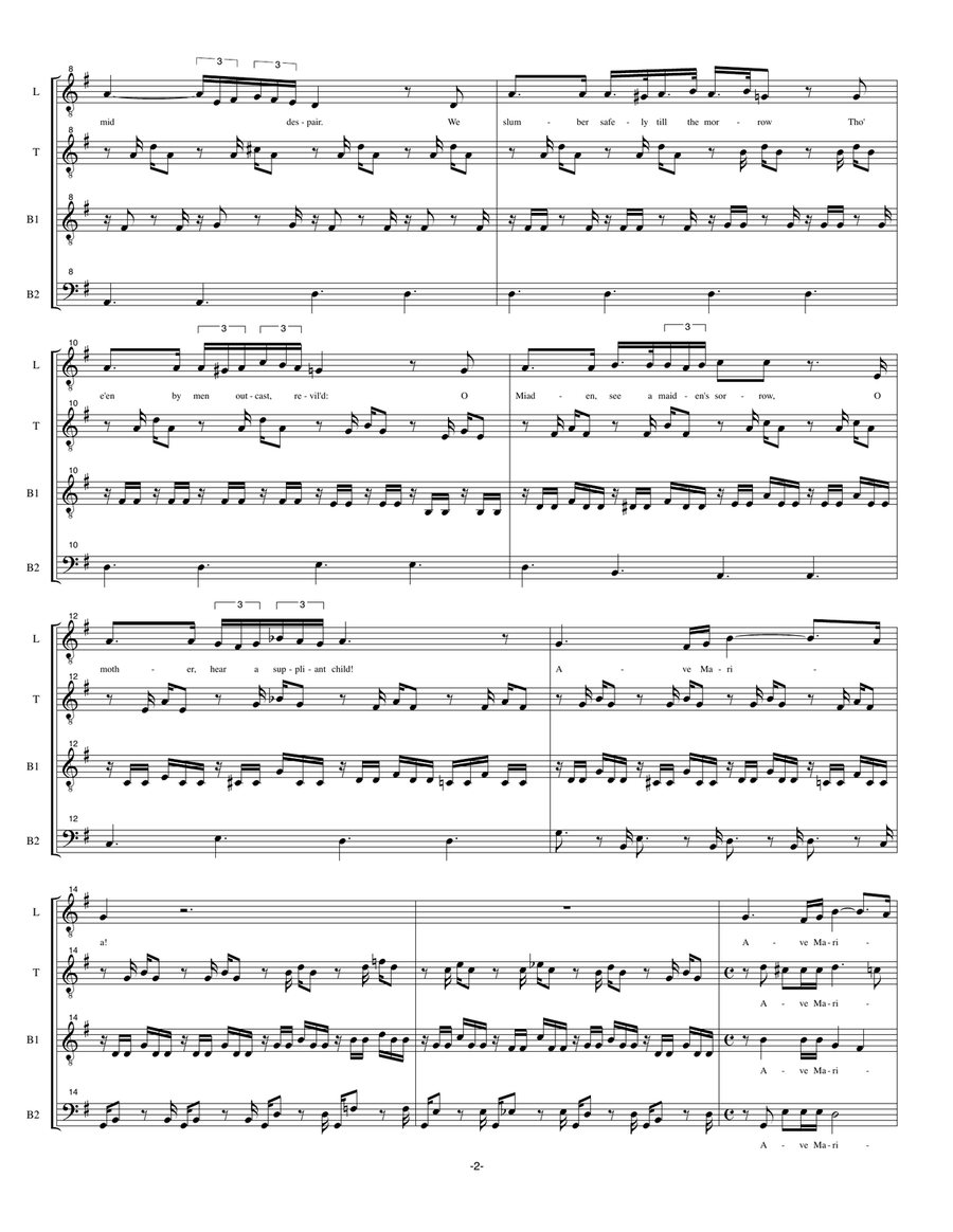 Ave Maria TTBB scores gallery preview page 2