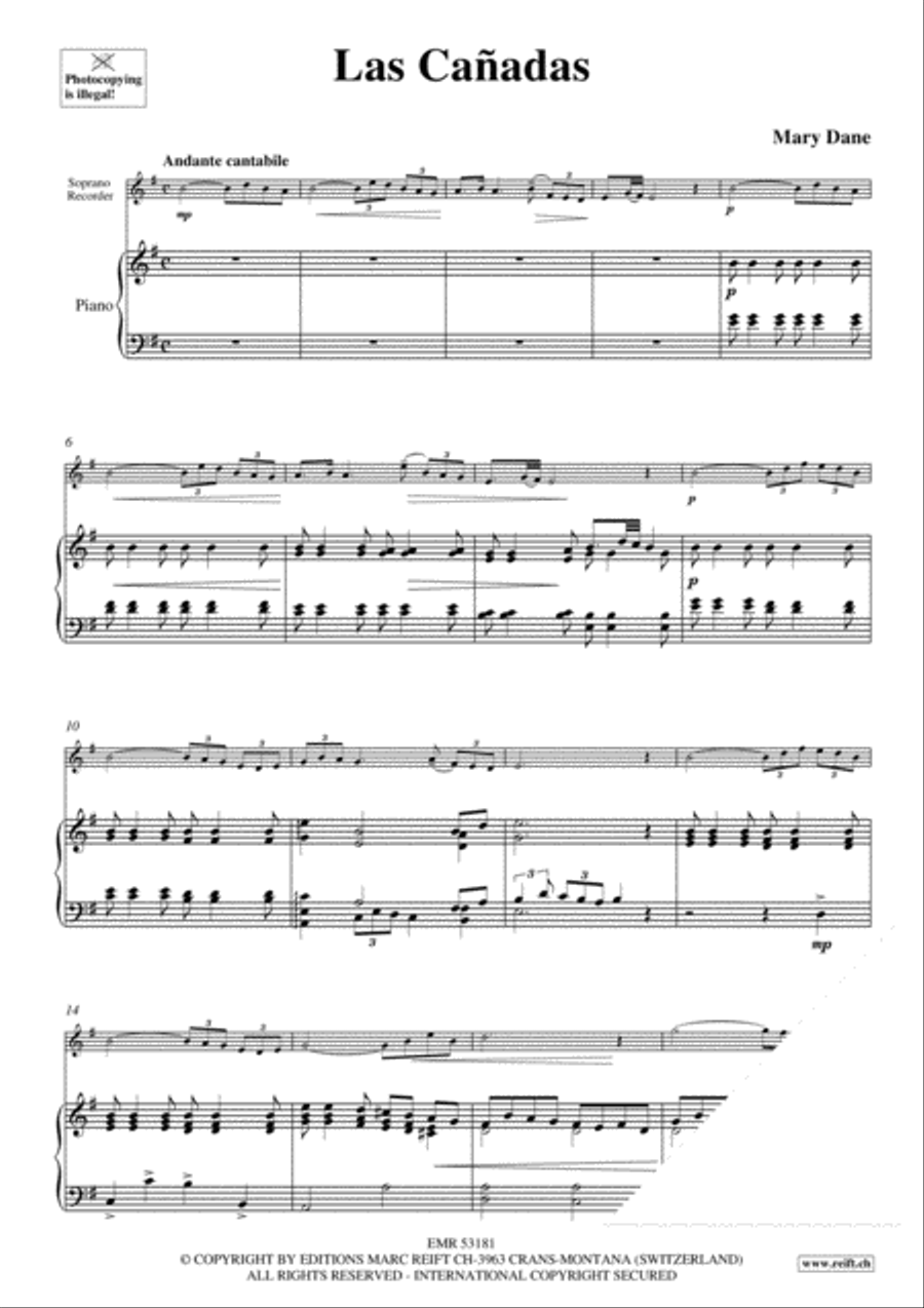 Las Canadas Las Canadas Soprano Recorder scores gallery preview page 3