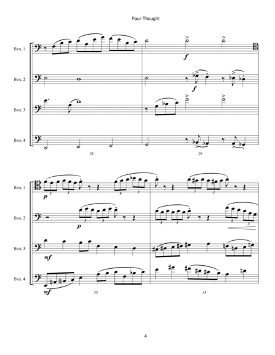 Four-Thought Four-Thought Woodwind Quartet scores gallery preview page 4
