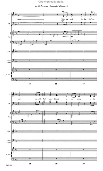In His Presence - Rhythm Score and Parts image number null