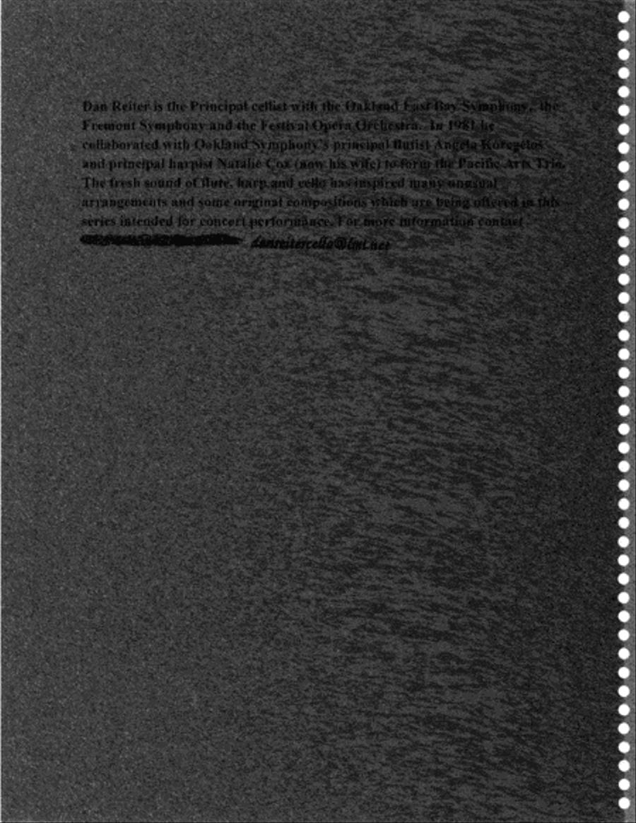 Debussy Three Pieces for flute, harp and cello trio. concerts, wedding, relaxation music, sacred. Small Ensemble scores gallery preview page 2