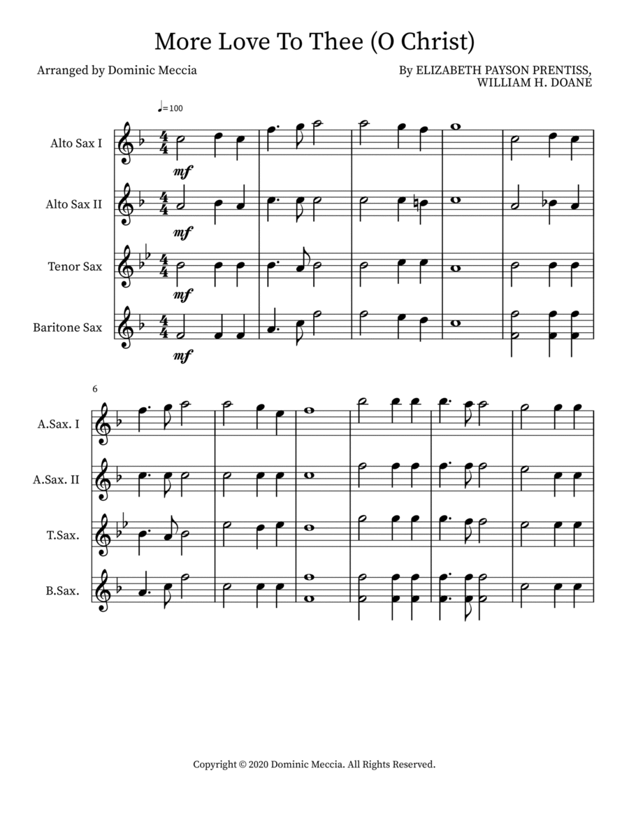 More Love To Thee (O Christ) Small Ensemble scores gallery preview page 1