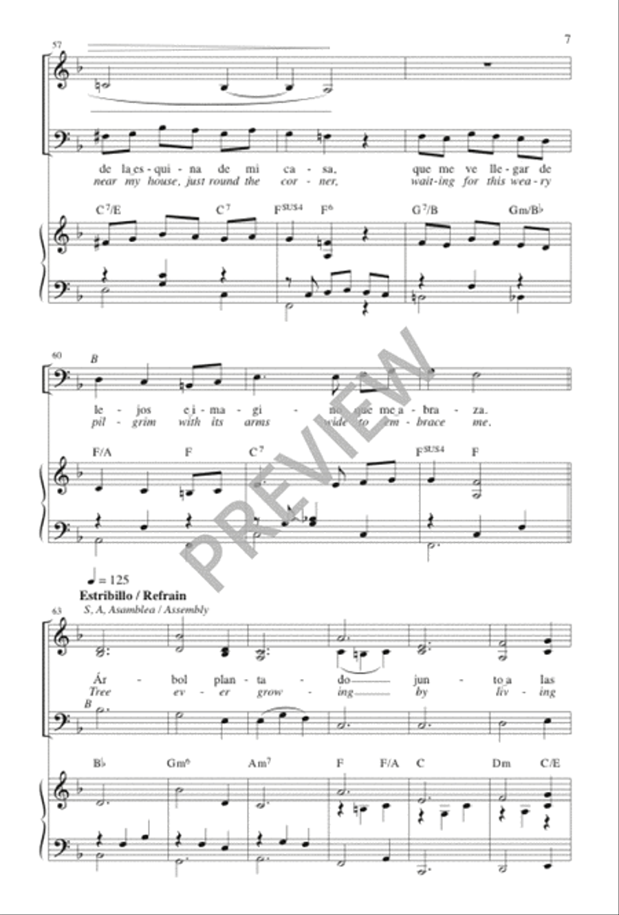 Que Esta Iglesia Sea Un Árbol / May This Church Be Like a Tree 3-Part scores gallery preview page 8