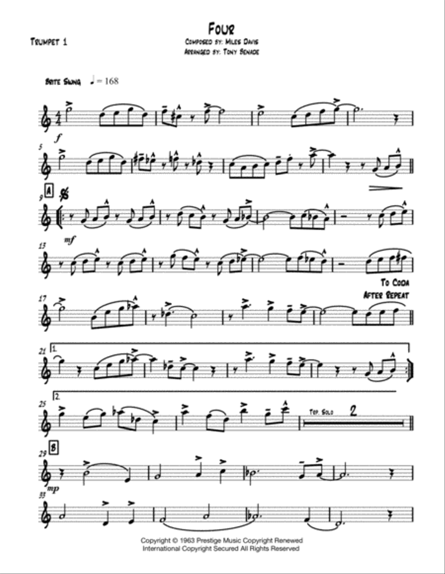 Four Brass Ensemble scores gallery preview page 1