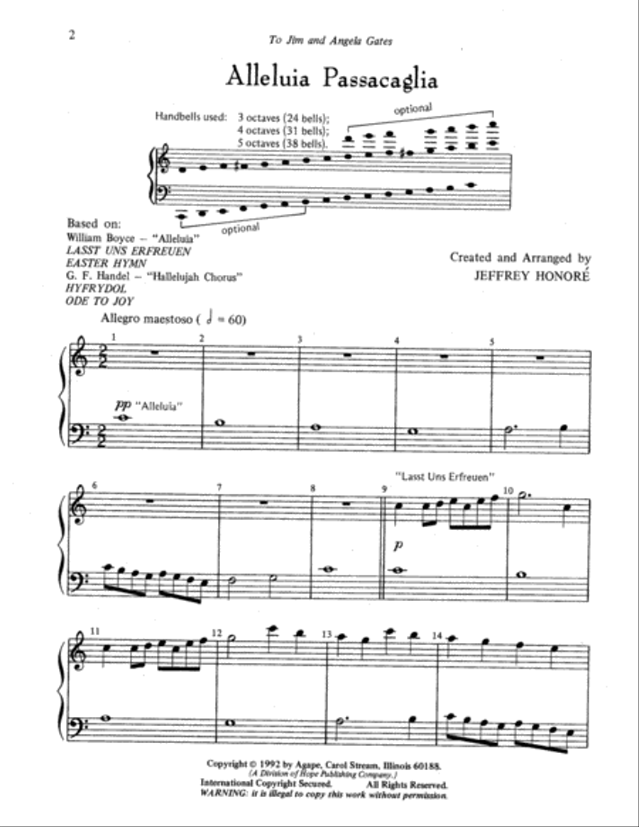 Alleluia Passacaglia 5-Octaves scores gallery preview page 2