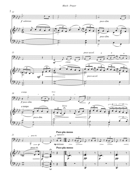 Prayer for Tuba or Bass Trombone & Piano