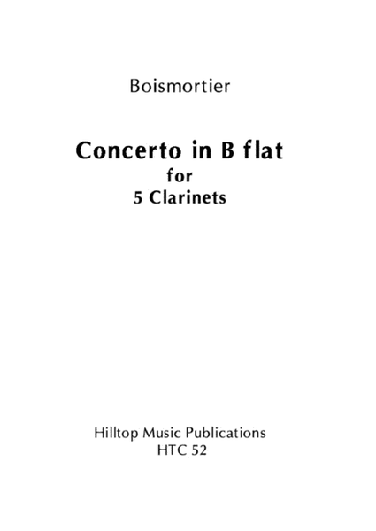 Concerto in B flat for five clarinets image number null