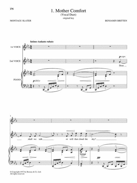 Benjamin Britten – Collected Songs by Benjamin Britten High Voice - Sheet Music