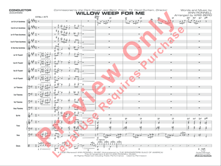 Willow Weep for Me Willow Weep for Me Jazz Ensemble scores gallery preview page 4