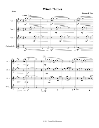 Wind Chimes (Flute & Clarinet Quartet - Grade 1.5)