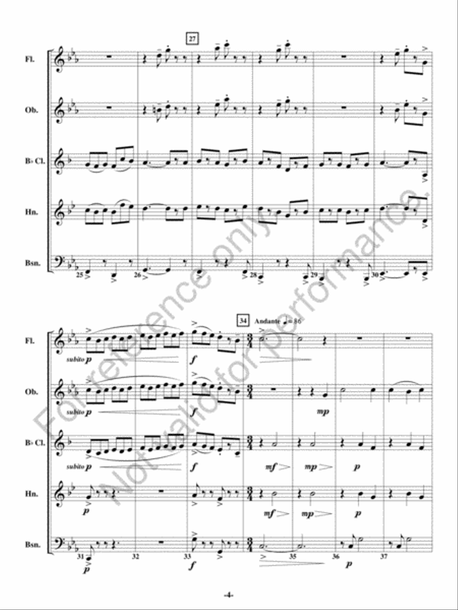 Jig of the Irish Jig of the Irish Woodwind Quintet scores gallery preview page 4