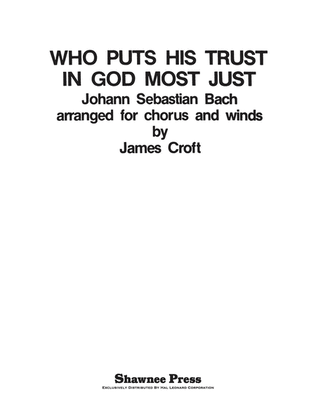 Book cover for Who Puts His Trust in God Most Just