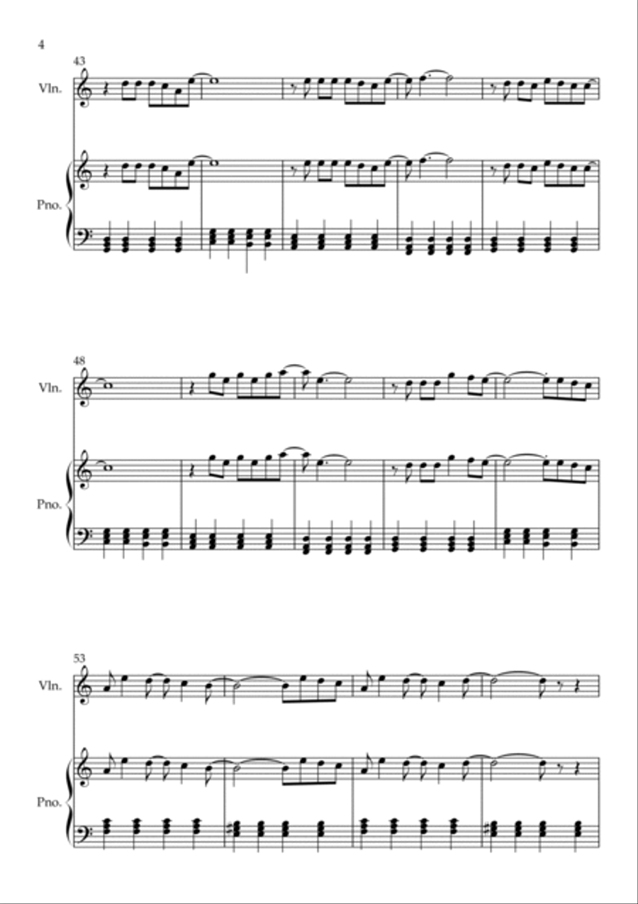 Flowers Violin Solo scores gallery preview page 4