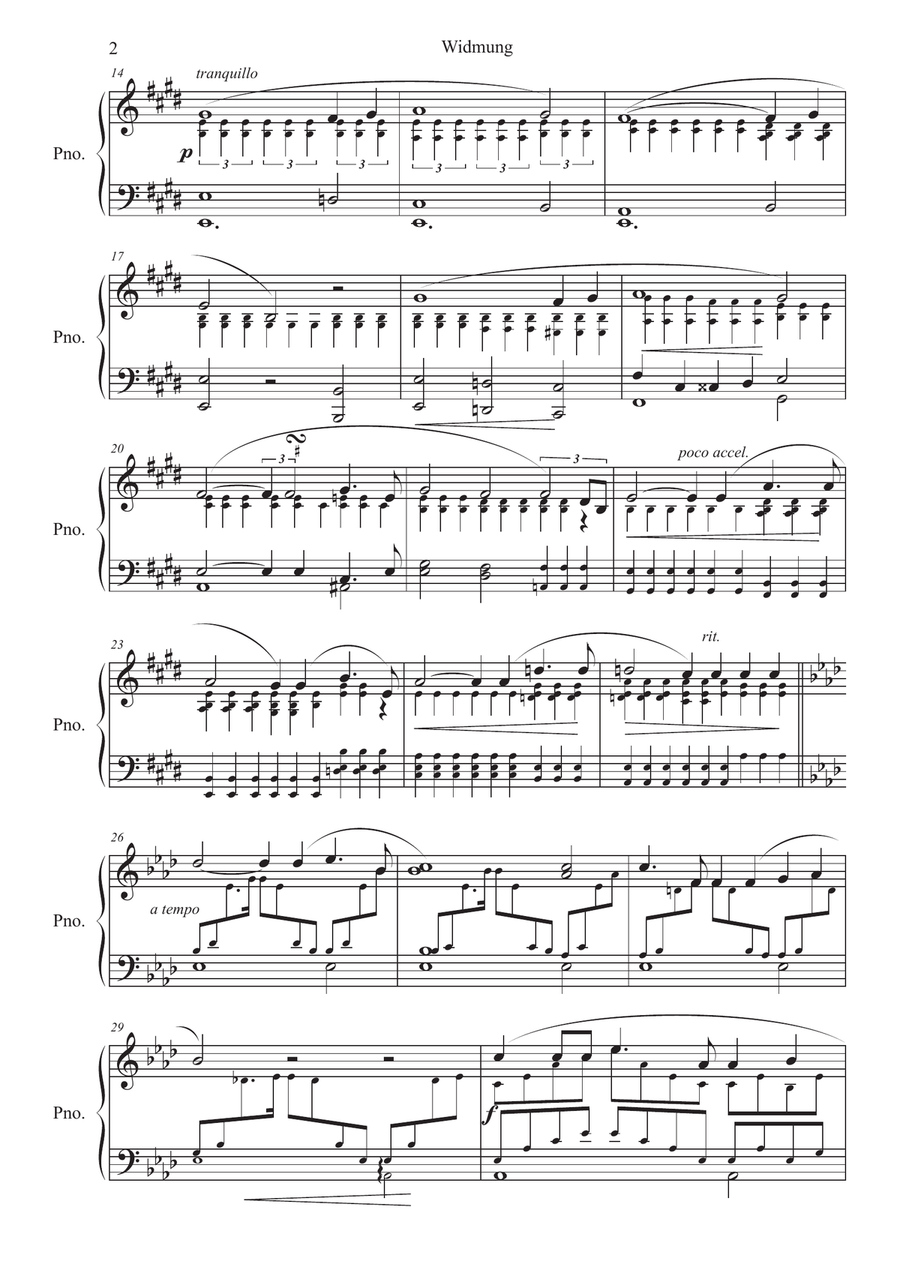 Widmung Widmung Piano Solo scores gallery preview page 2