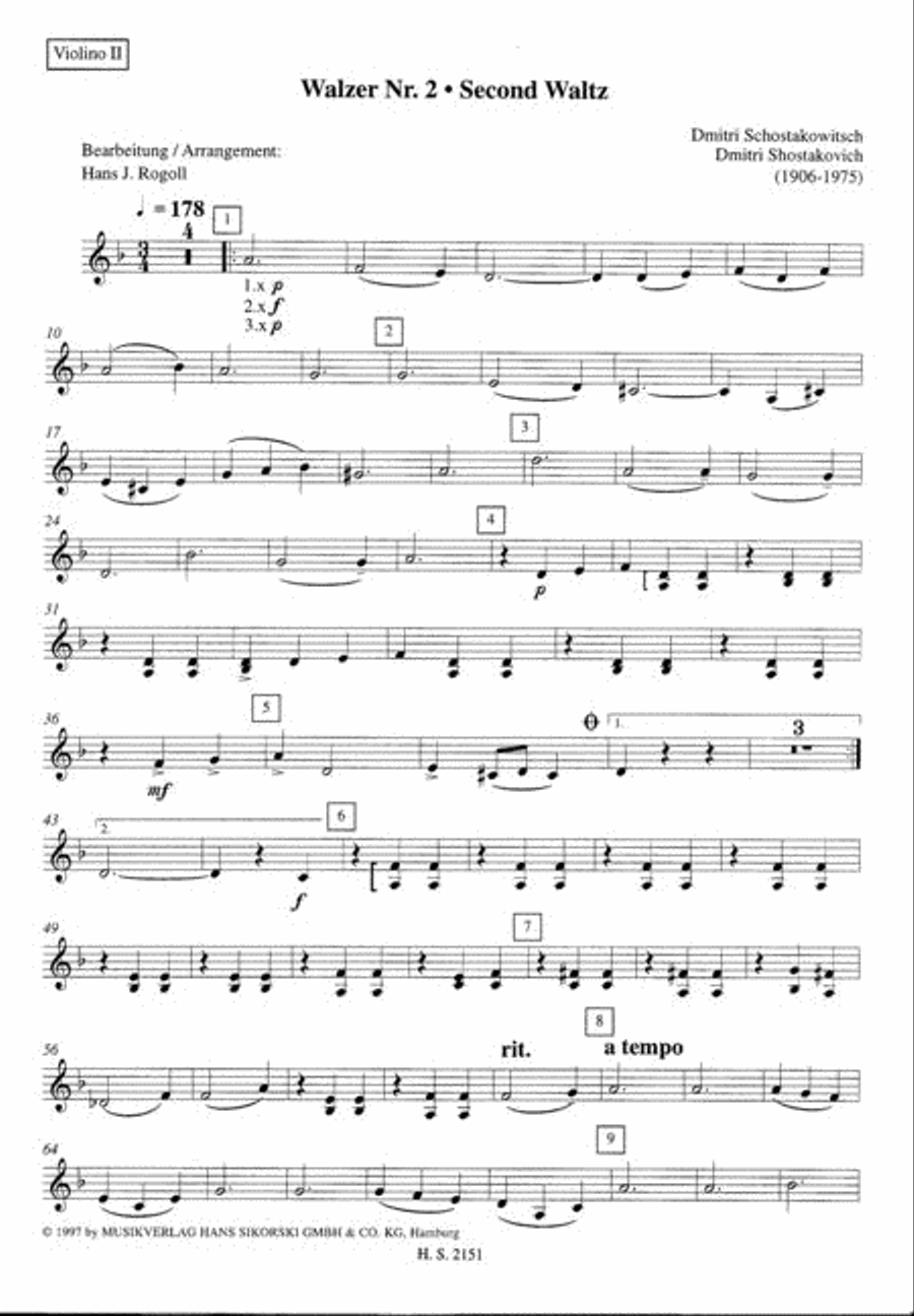 Second Waltz (from Jazz Suite No. 2) Clarinet scores gallery preview page 4