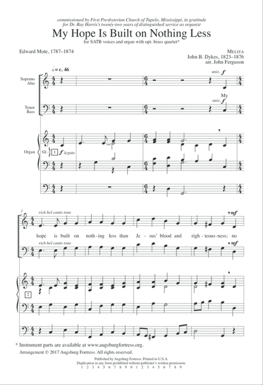 My Hope is Built on Nothing Less 4-Part scores gallery preview page 4