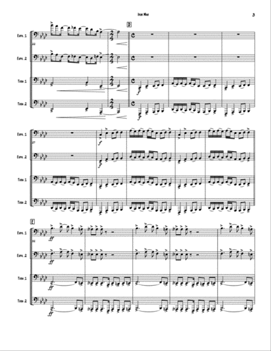 Iron Man Brass Ensemble scores gallery preview page 3