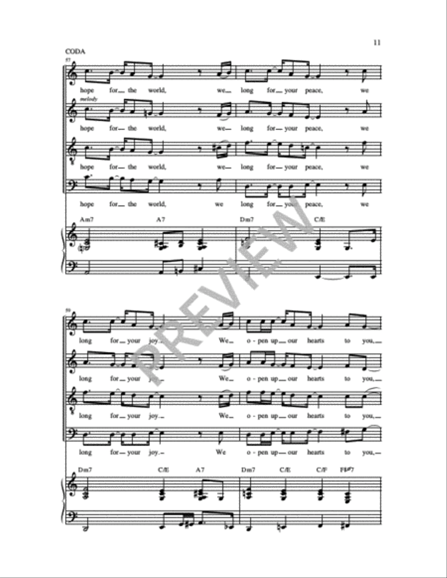 Emmanuel, Come to Set Us Free 4-Part scores gallery preview page 6