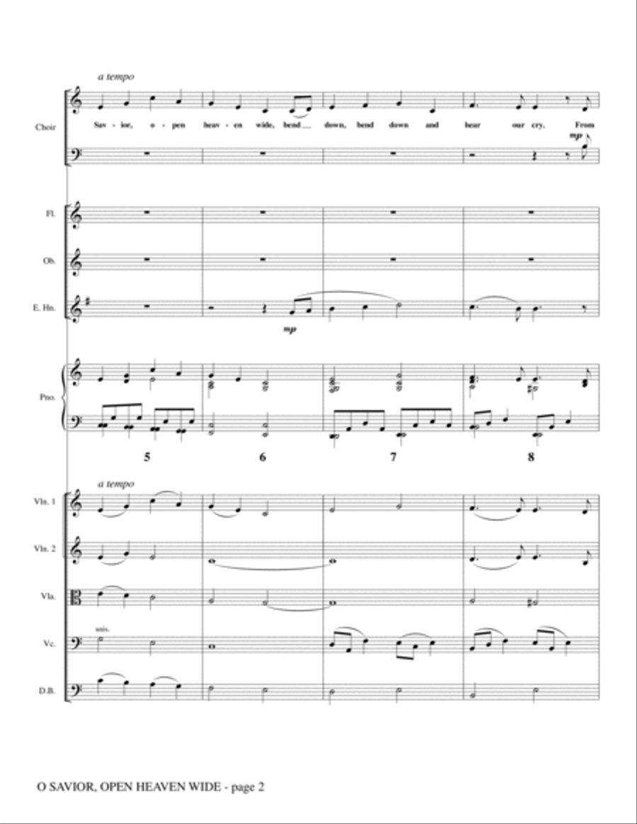 O Savior, Open Heaven Wide - Full Score Choir scores gallery preview page 2