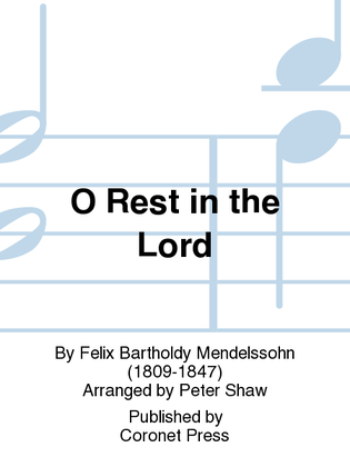 Book cover for O Rest in the Lord