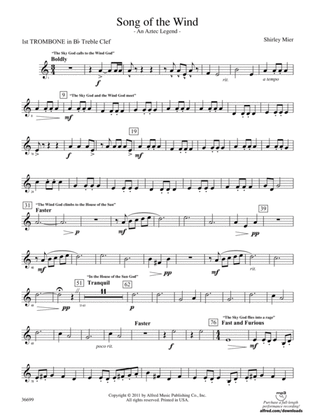 Song of the Wind: (wp) 1st B-flat Trombone B.C.