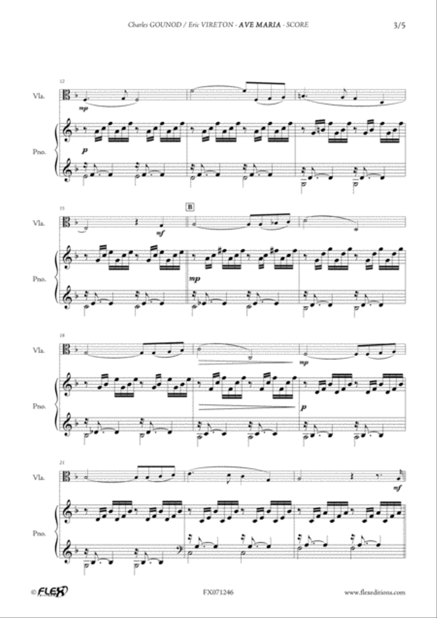 Ave Maria Viola scores gallery preview page 3