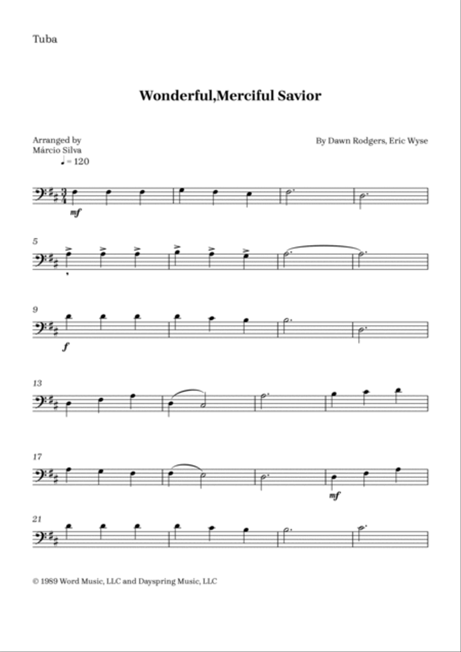 Wonderful, Merciful Savior Easy Piano scores gallery preview page 4