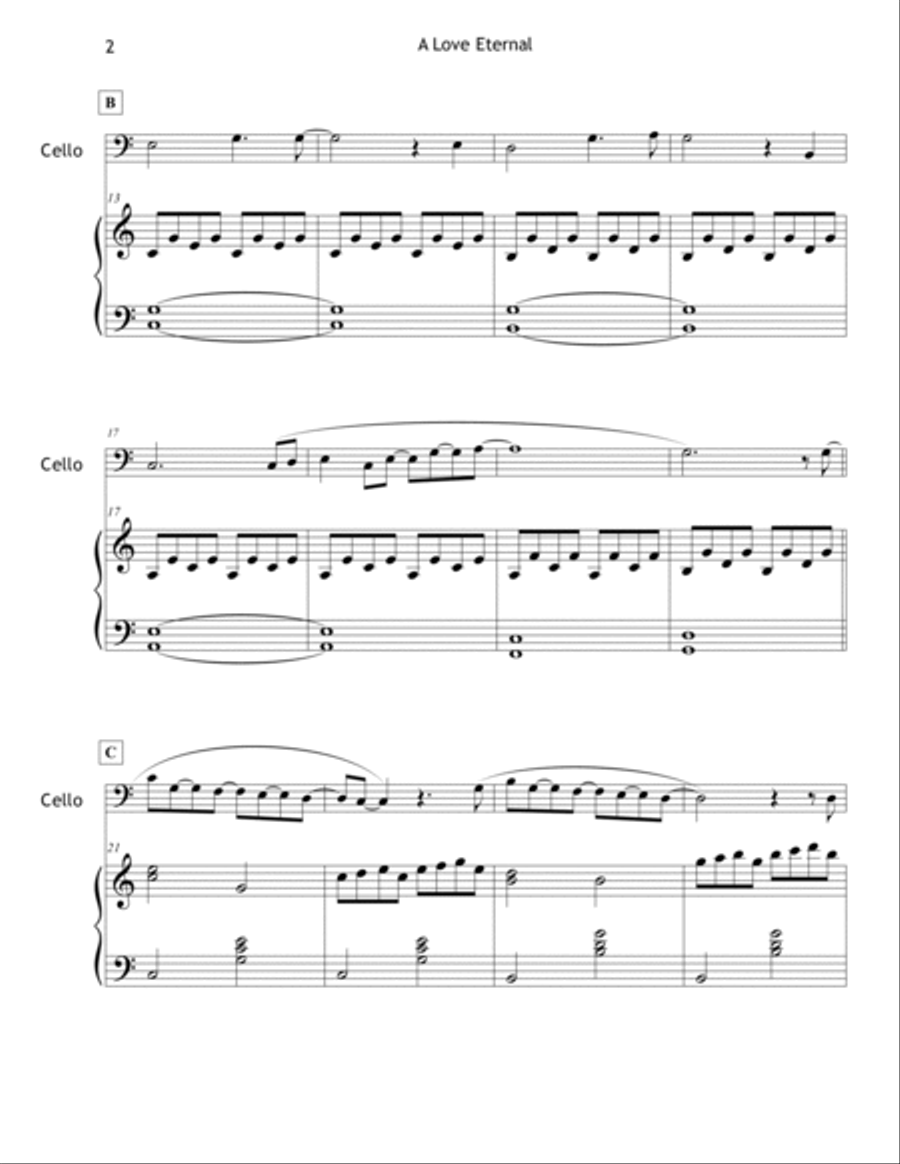 A Love Eternal Piano scores gallery preview page 3