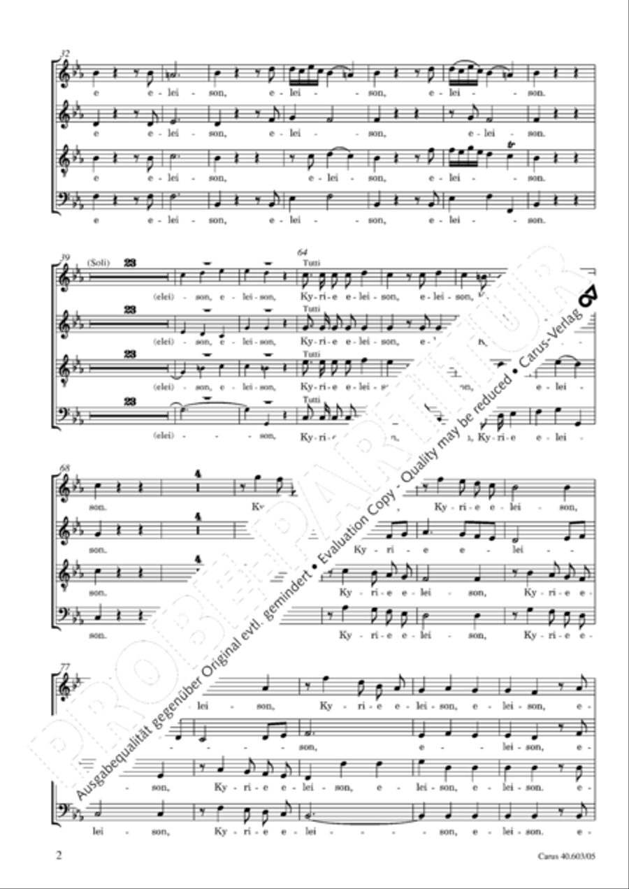 Grosse Orgelsolomesse in Es 4-Part scores gallery preview page 3