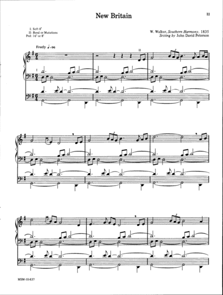 Five Short Preludes on American Folk Hymns Organ scores gallery preview page 5