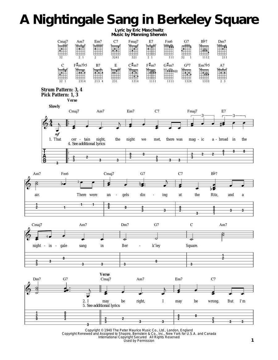 A Nightingale Sang In Berkeley Square