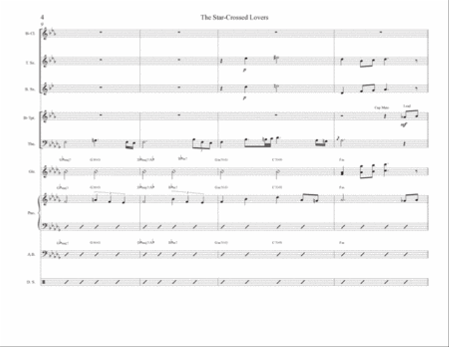 The Star-Crossed Lovers Jazz Ensemble scores gallery preview page 4