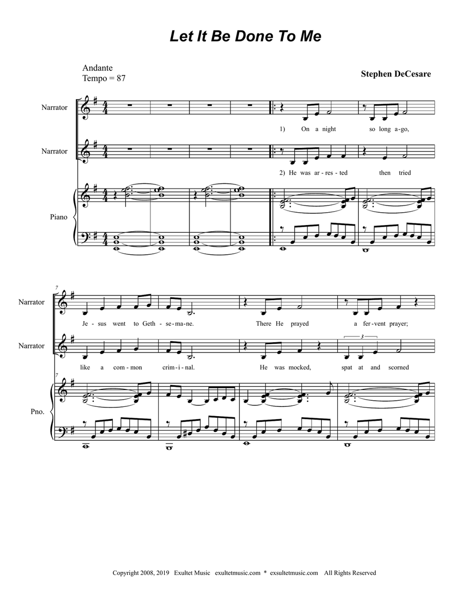 Let It Be Done To Me Tenor Voice scores gallery preview page 2
