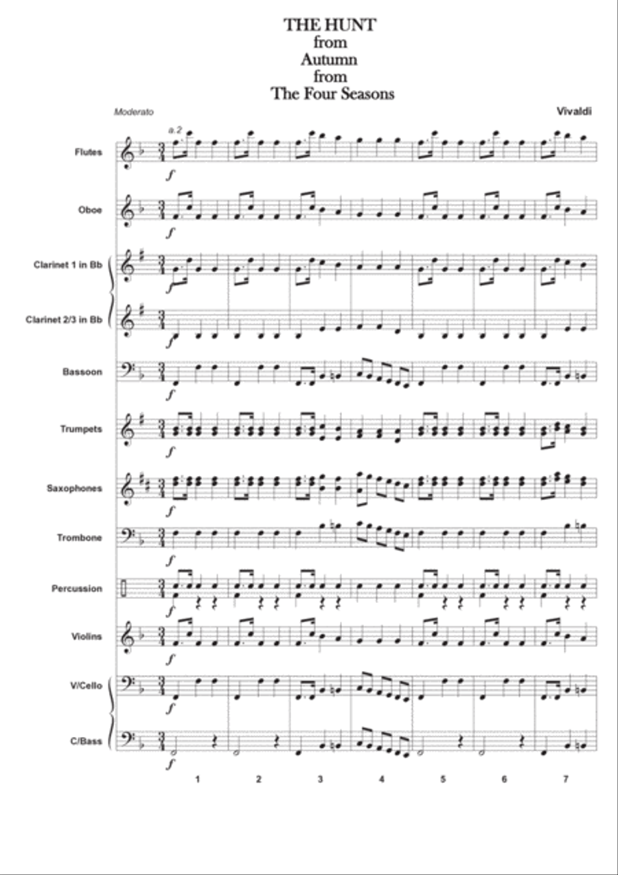 The Hunt from Autumn (The Four Seasons ) Chamber Music scores gallery preview page 2