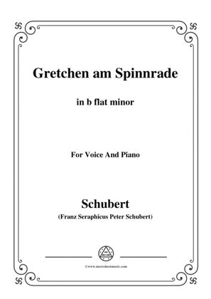 Book cover for Schubert-Gretchen am Spinnrade in b flat minor,for voice and piano