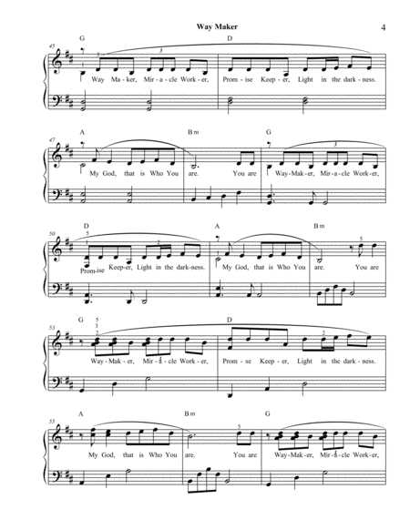 Way maker – Leeland Way Maker (Jesus Image ver.) Sheet music for Piano  (Solo) Easy