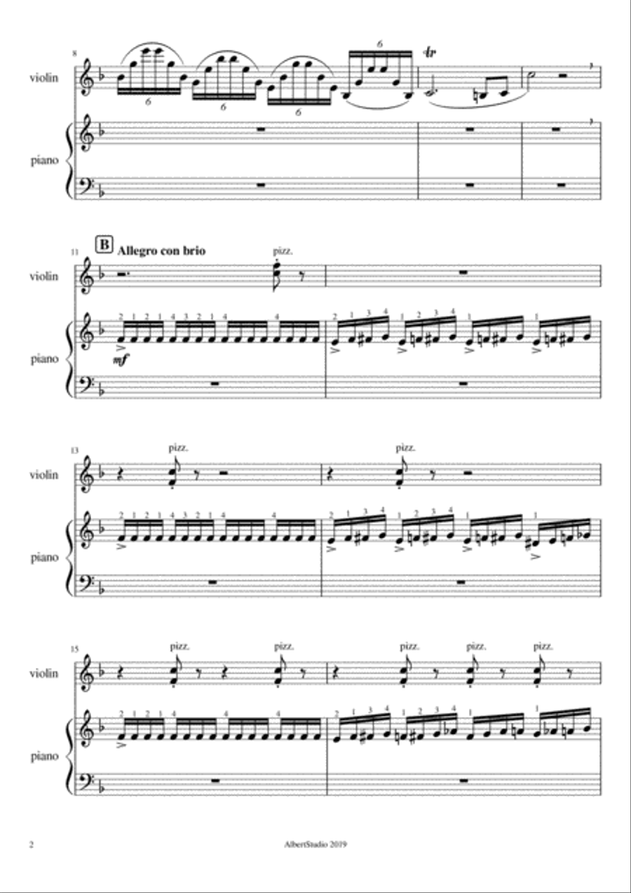 Dont back down and dont give up Violin Solo scores gallery preview page 2