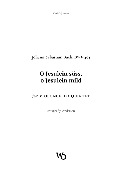O Jesulein süss by Bach for Cello Quintet image number null