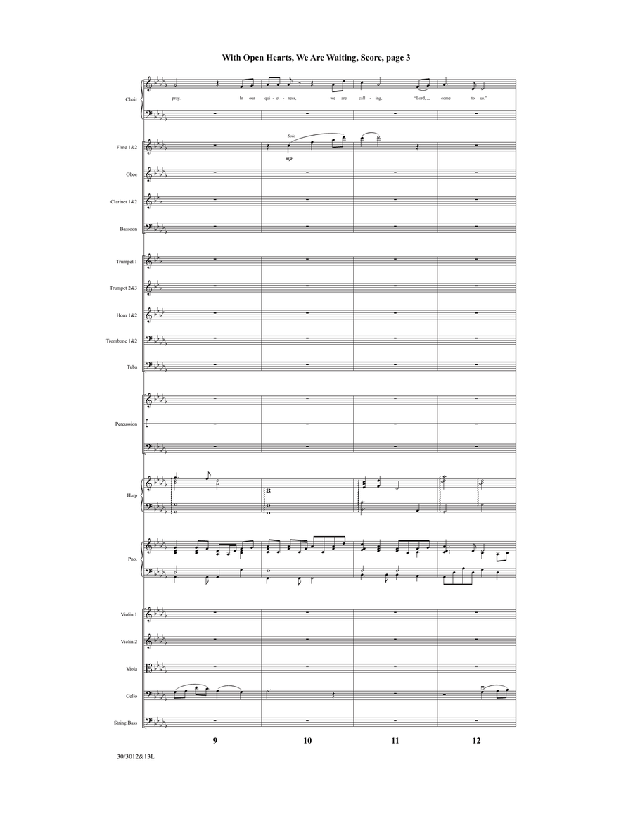 With Open Hearts, We Are Waiting - Orchestral Score and Parts Full Orchestra scores gallery preview page 5