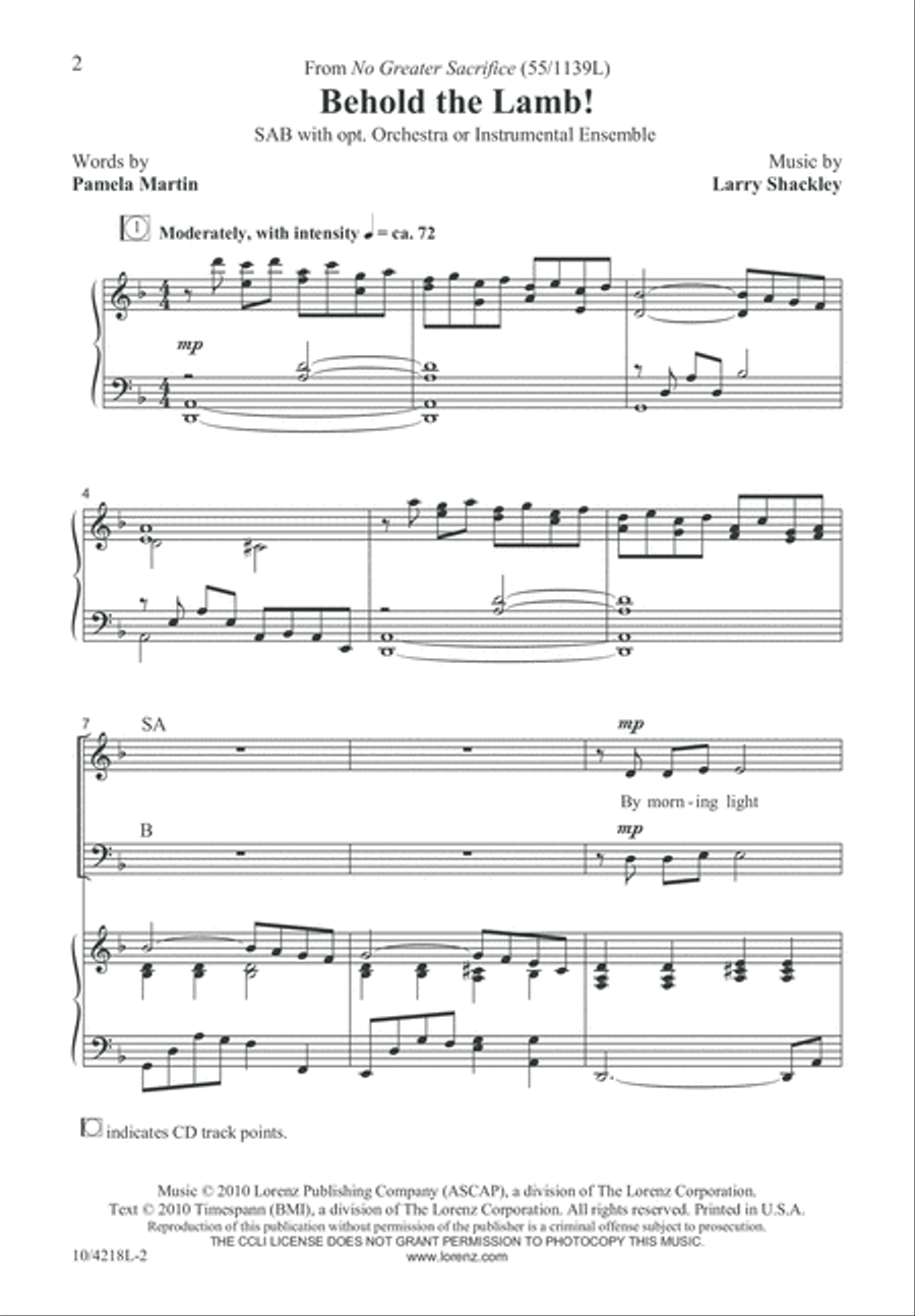 Behold the Lamb! 3-Part scores gallery preview page 3