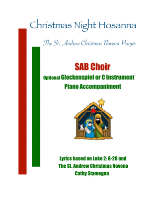 Christmas Night Hosanna (The St. Andrew Christmas Novena Prayer) (SAB, Piano, Opt. Glock. or C Ins.)