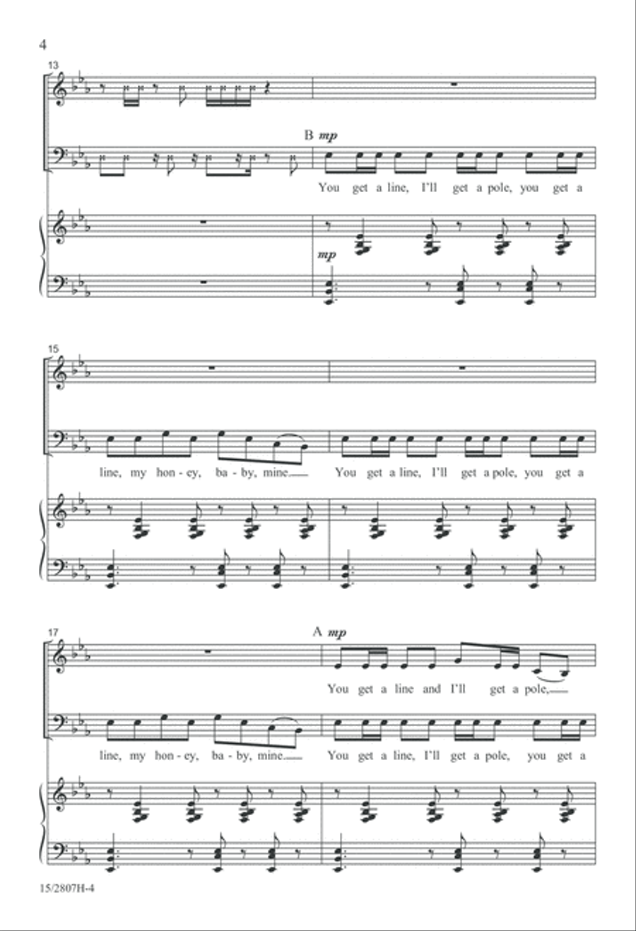 The Crawdad Song The Crawdad Song 4-Part scores gallery preview page 5