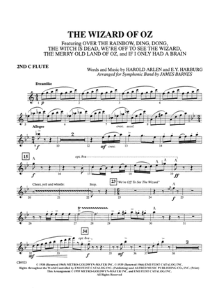 Book cover for The Wizard of Oz (Medley): 2nd Flute