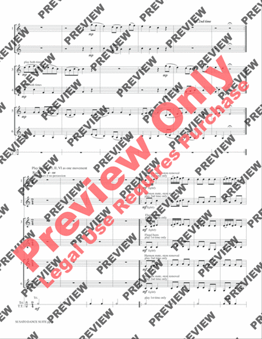 Susato Dance Suite (from Danserye) (1551) Small Ensemble scores gallery preview page 6