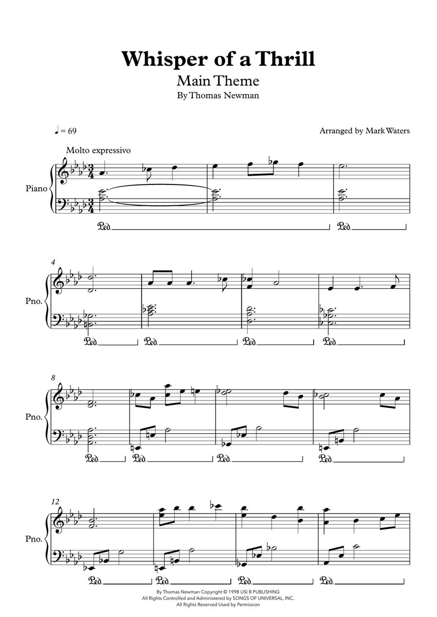 Whisper Of A Thrill Piano Solo scores gallery preview page 1