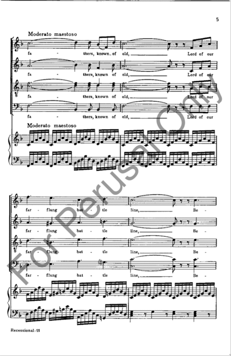 Recessional Recessional 4-Part scores gallery preview page 5