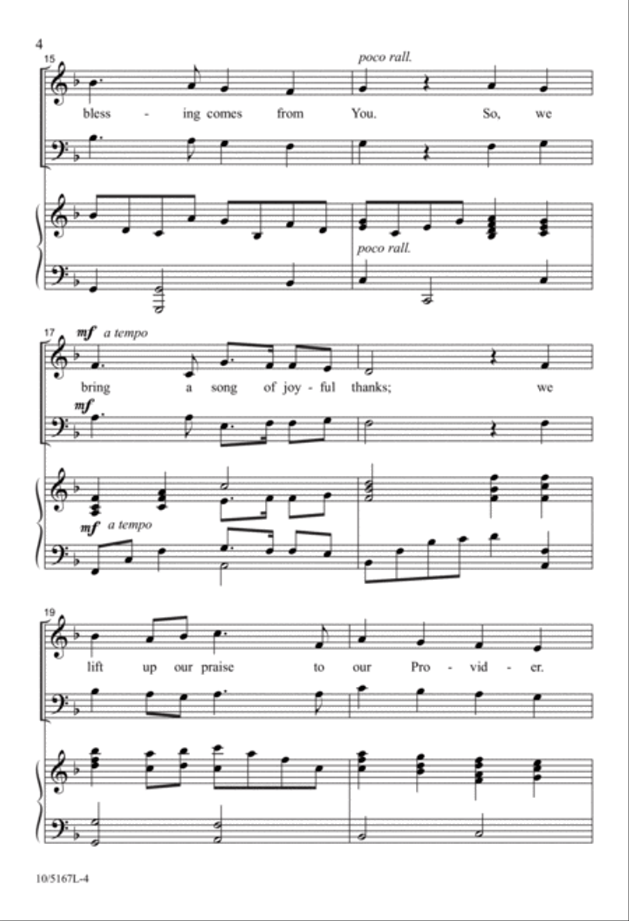 Song of Joyful Thanks 2-Part scores gallery preview page 4